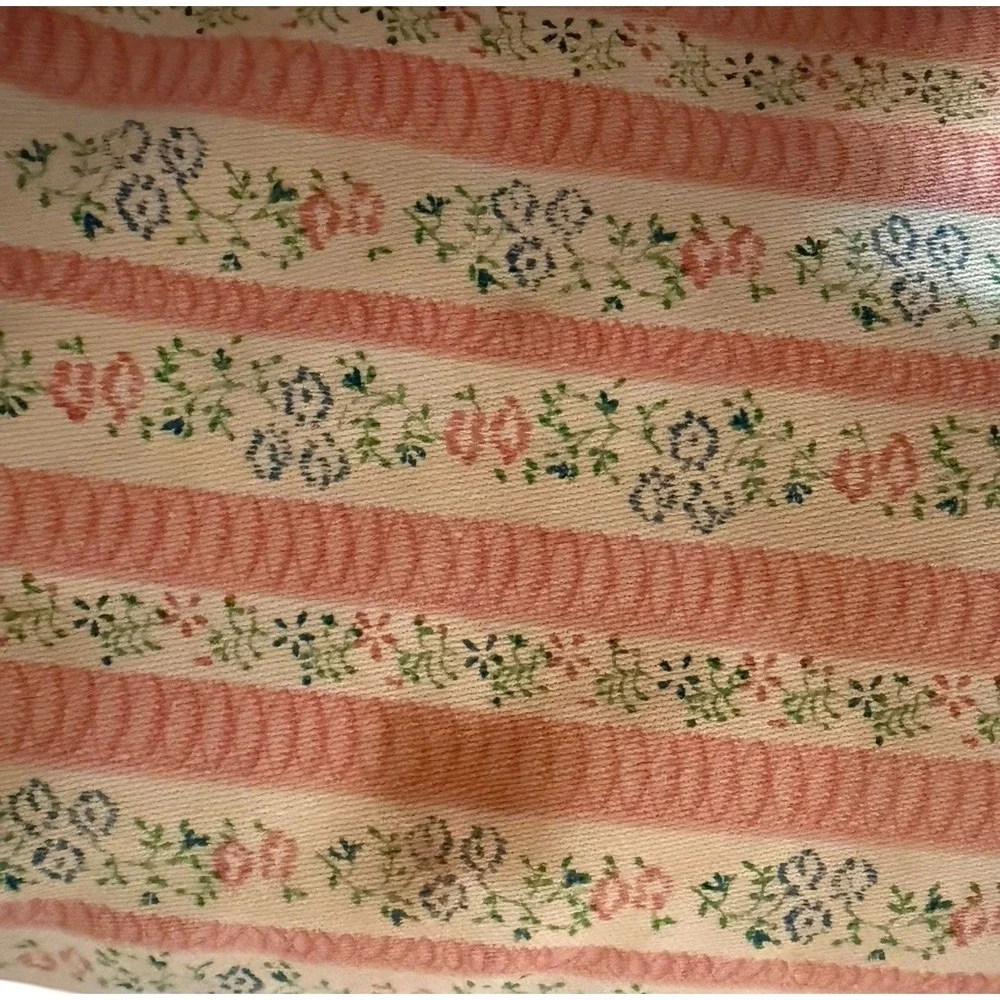 Vintage Feather Down Pillows Pink Flower Stripe Ticking 23